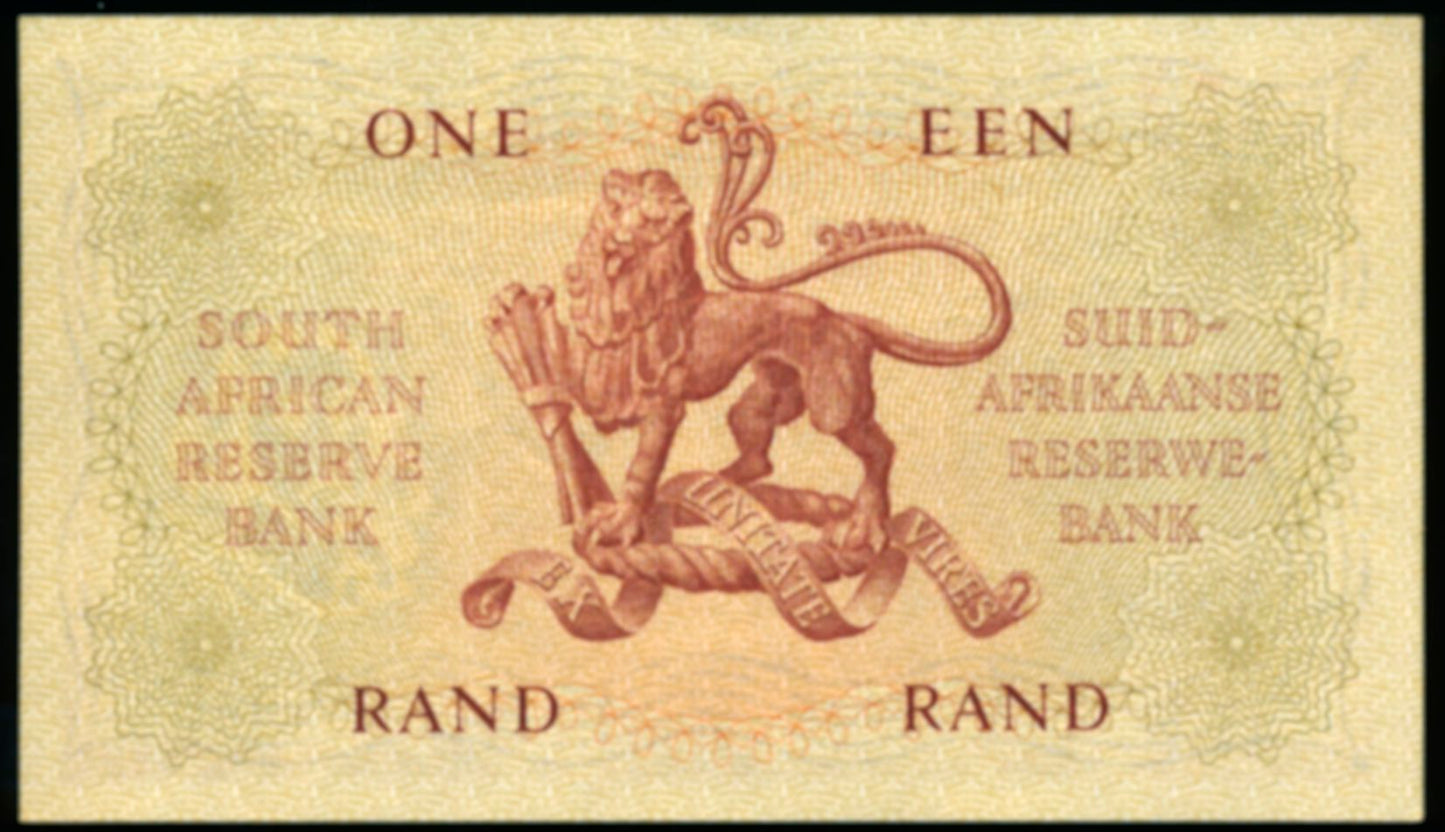 SOUTH AFRICA P.103b 1962-1965 1 Rand GEF