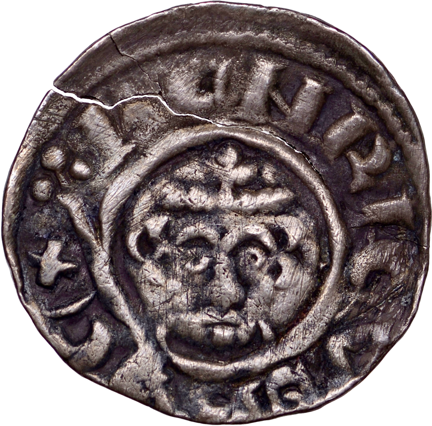 1189 - 1199 RICHARD I Silver Penny Class 4a London S.1348A N 968/1 AVF