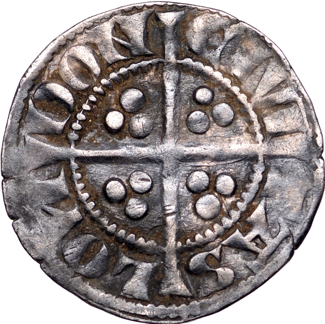 1279 - 1307 EDWARD I Silver Penny Class 2a London S.1385 North 1014 VF