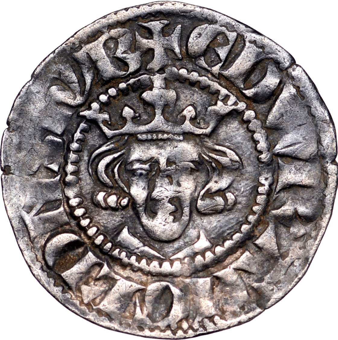 1279 - 1307 EDWARD I Silver Penny Class 2a London S.1385 North 1014 VF