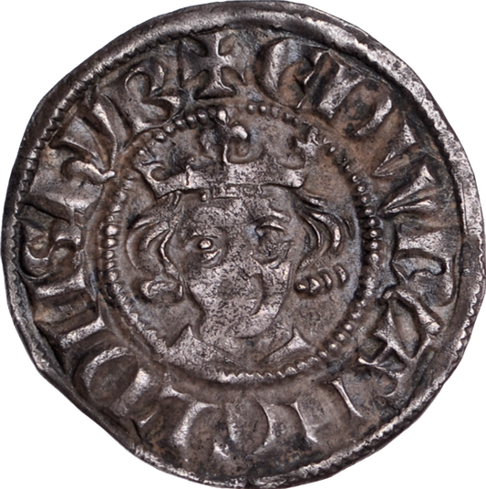 1279 - 1307 EDWARD I Silver Penny Class 1c London S.1382 North 1012 VF
