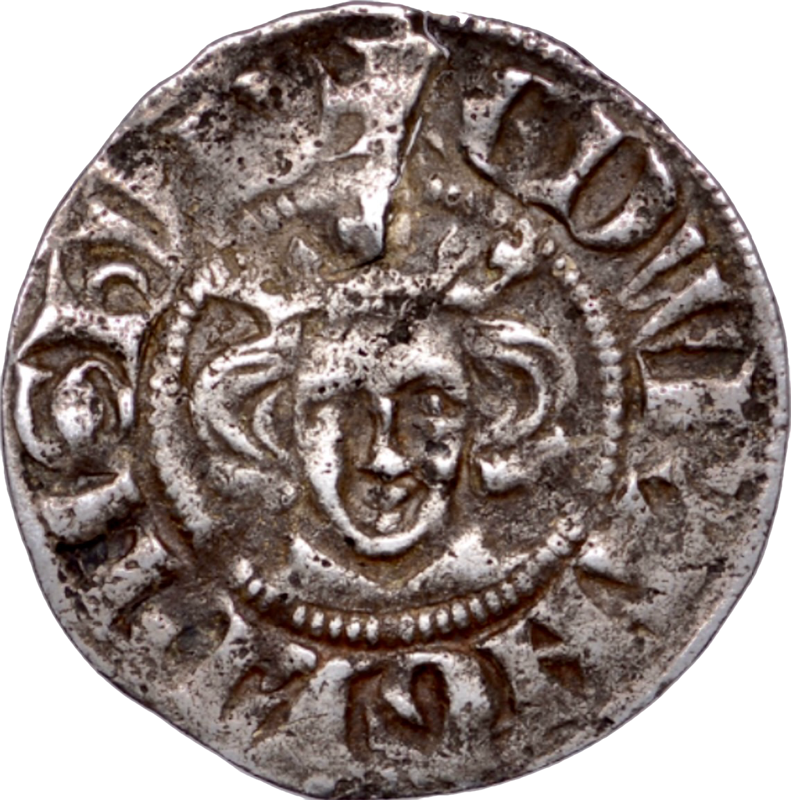 1279 - 1307 EDWARD I Silver Penny Class 4b London S.1395 N 1024