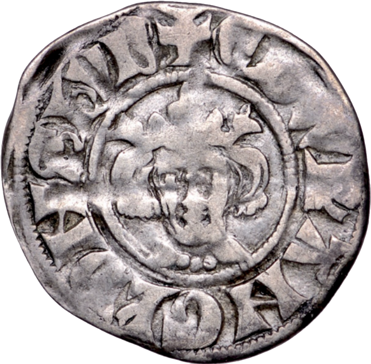 1279 - 1307 EDWARD I Silver Penny Class 4e London S.1398 N 1027