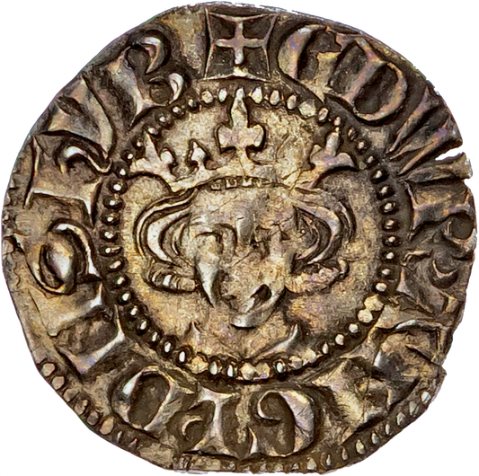 1279 - 1307 EDWARD I Silver Penny Class 4b London S.1395 N 1024 GVF