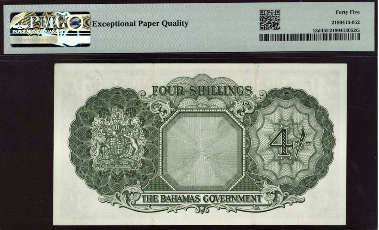 BAHAMAS P.13d 1953 4 Shillings Choice EF 45 EPQ