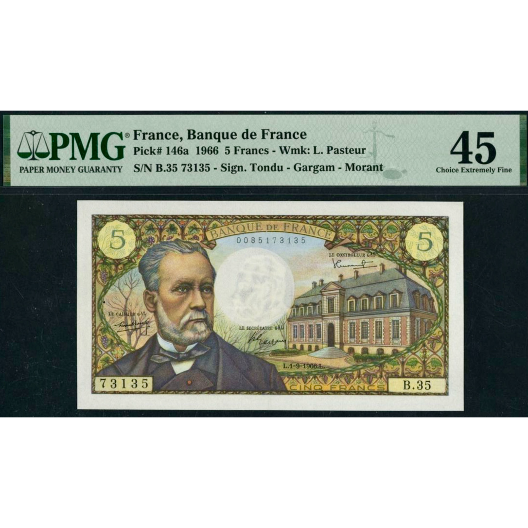 FRANCE P.146a France 1966 5Fr Tondu, Gargam, Morant CHOICE EF 45