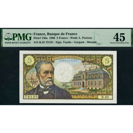 FRANCE P.146a France 1966 5Fr Tondu, Gargam, Morant CHOICE EF 45