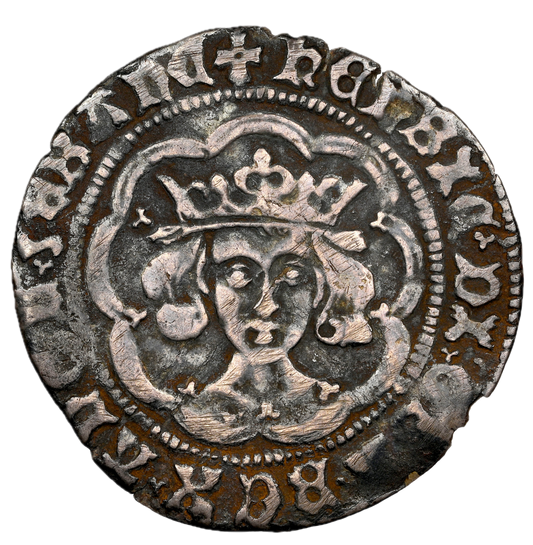 1470 - 1471 HENRY VI Silver Groat S.2082 VF Scarce