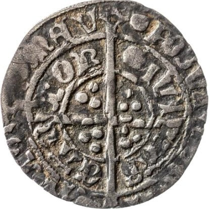 1485 - 1509 HENRY VII Silver Halfgroat S.2211 GF