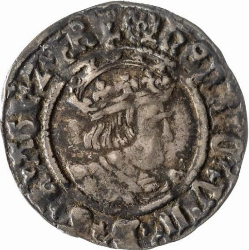 1526 - 1544 HENRY VIII Silver Halfgroat S.2345 AVF