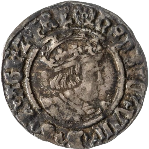 1526 - 1544 HENRY VIII Silver Halfgroat S.2345 AVF