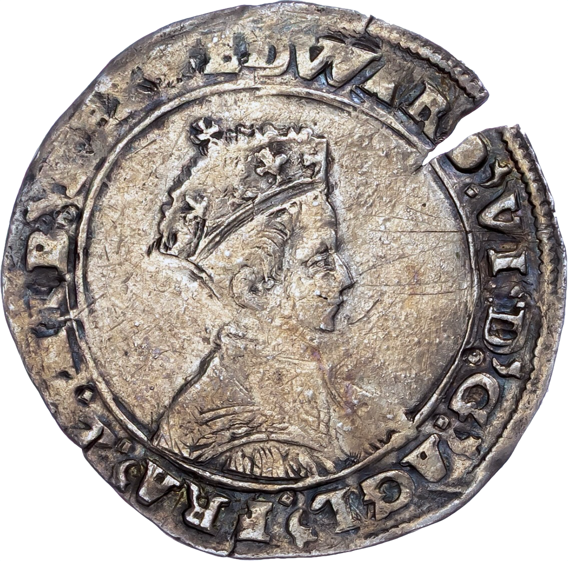 1547 - 1553 EDWARD VI Silver shilling S.2466 N 1917/1 VF