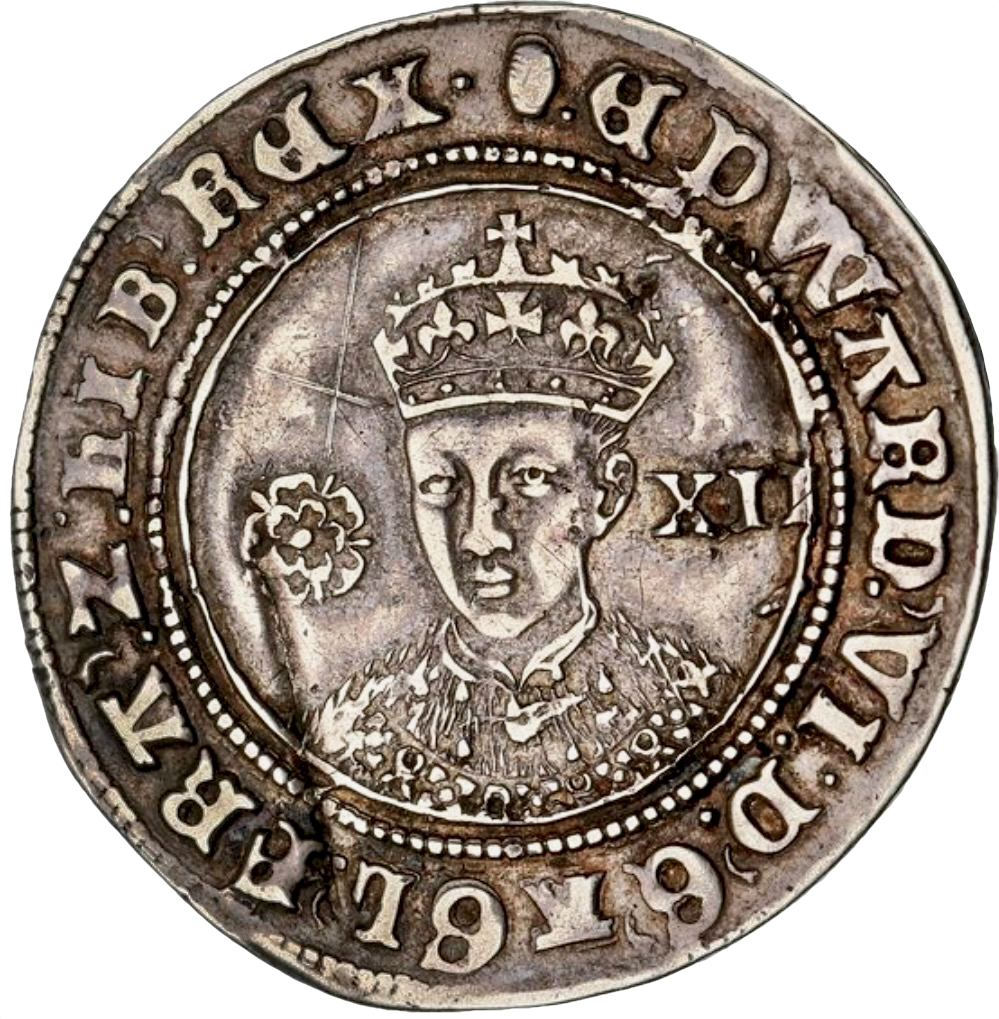 1551 - 1553 EDWARD VI Shilling Fine Silver Issue S.2482 VF