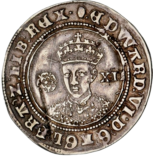 1551 - 1553 EDWARD VI Shilling Fine Silver Issue S.2482 VF
