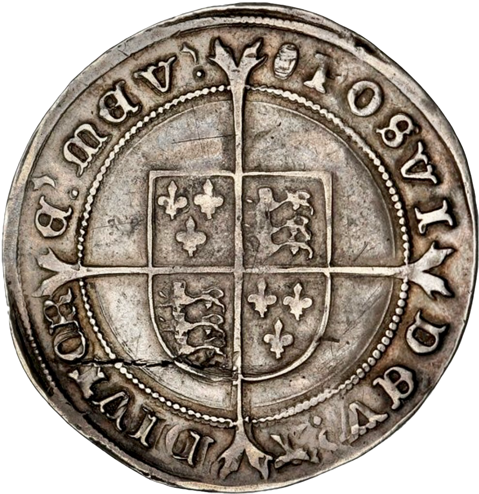 1551 - 1553 EDWARD VI Shilling Fine Silver Issue S.2482 VF