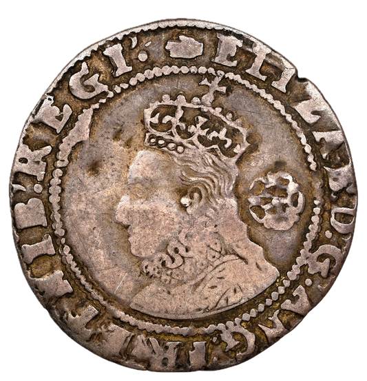 1590 ELIZABETH I Sixpence S2578B F