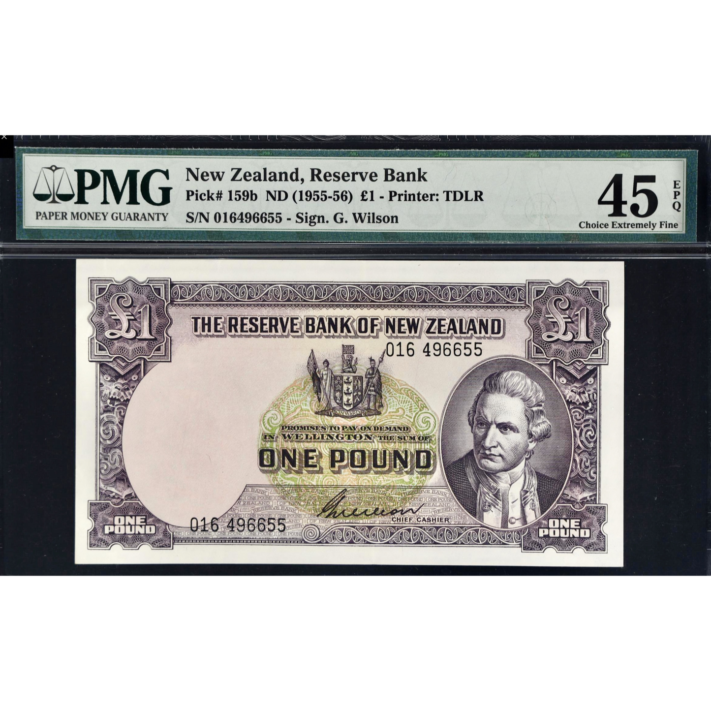 NEW ZEALAND P.159b 1955-1956 £1 CHOICE EF 45 EPQ