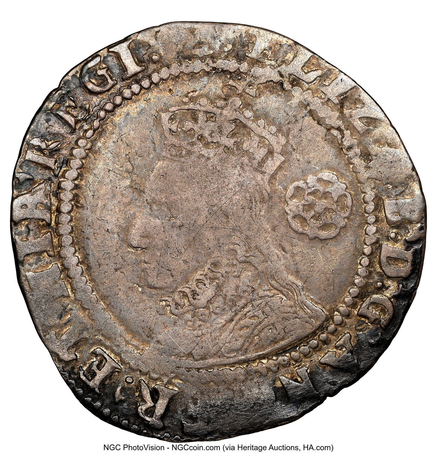 1602 ELIZABETH I Sixpence S2585 F