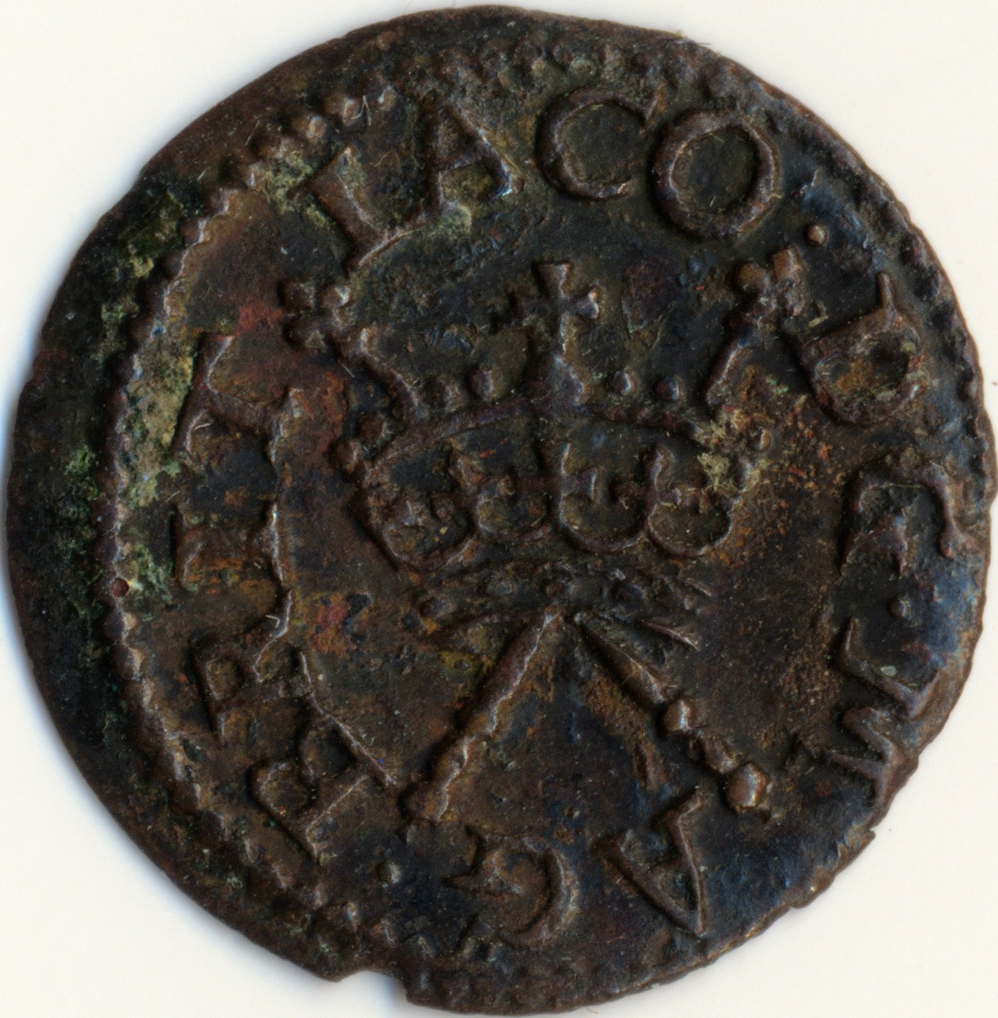 1603 - 1625 JAMES I Hartington Type 2 Farthing S.2676 BMC 54 VF