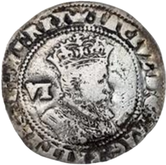 1608 JAMES I Sixpence S.2658 AVF