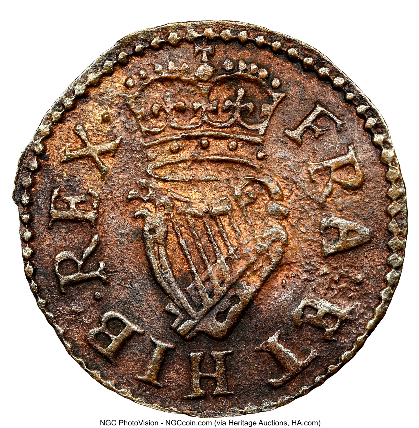 1616 - 1623 JAMES I Lennox Type 3 farthing S.2679 AUNC