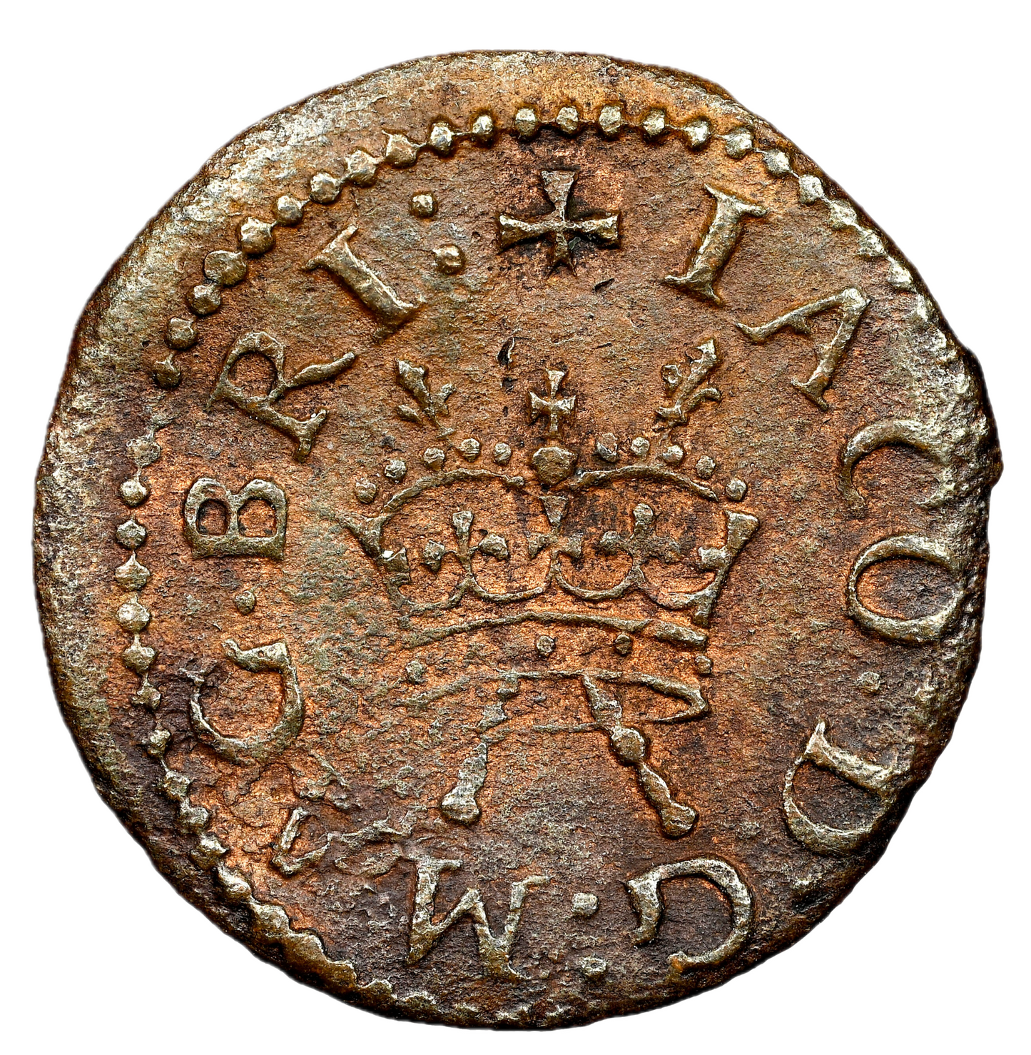 1616 - 1623 JAMES I Lennox Type 3 farthing S.2679 AUNC