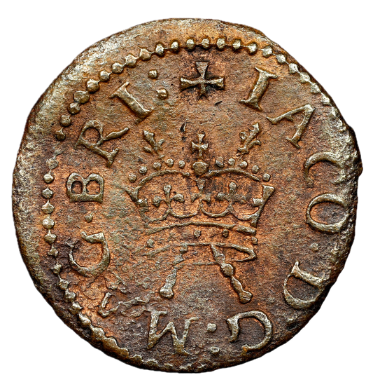 1616 - 1623 JAMES I Lennox Type 3 farthing S.2679 AUNC