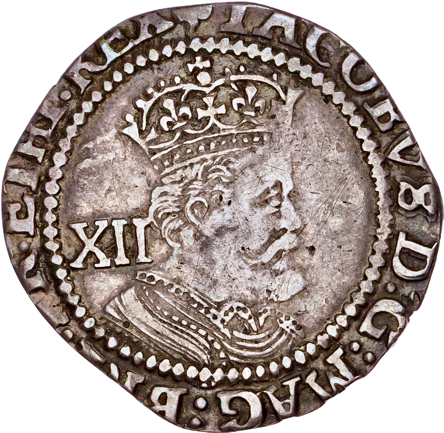 1619 - 1625 JAMES I Shilling S.2668 N2124 VF Scarce