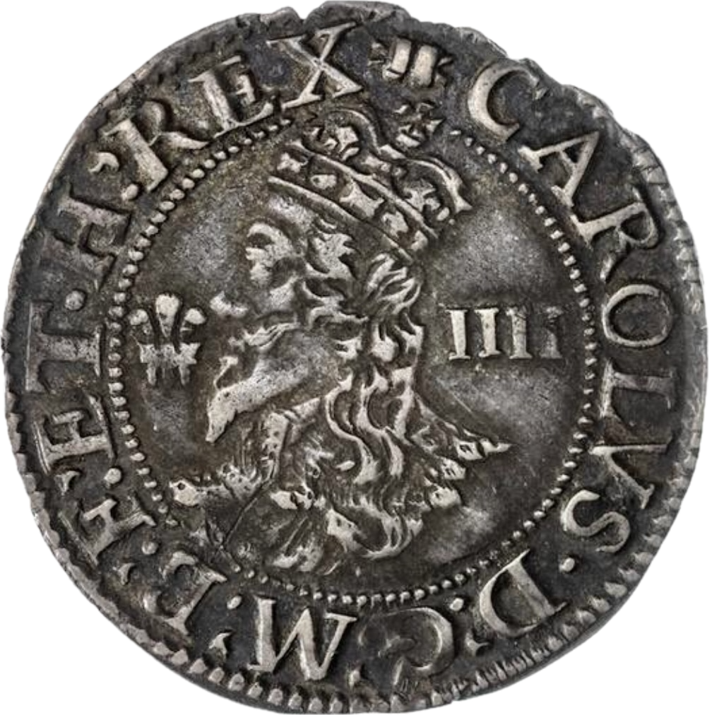 1625 - 1649 CHARLES I Silver Groat S.2891 GVF