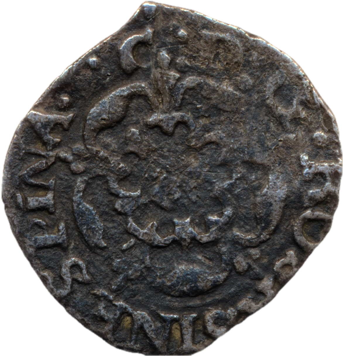 1625 - 1629 CHARLES I Silver Rose Penny S.2838 VF