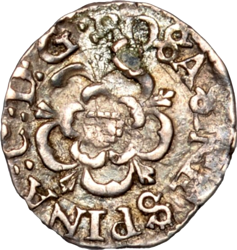 1625 - 1629 CHARLES I Silver Rose Penny S.2838 NVF