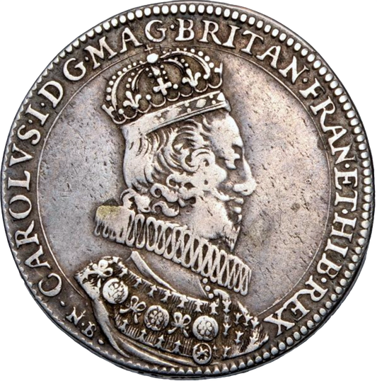 1626 Coronation of Charles I 30mm silver medal MI 243/10 E106 AVF - VF