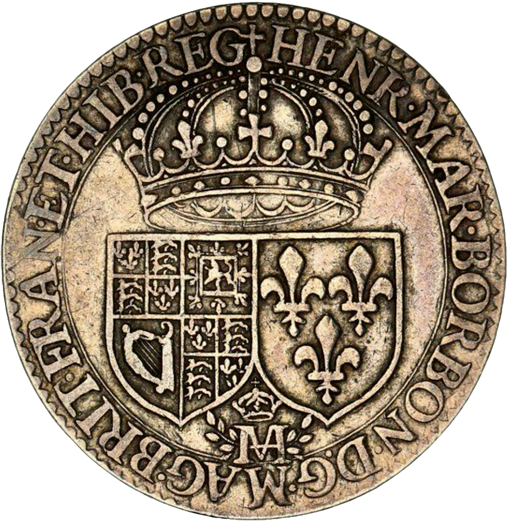 1628 Tribute to Henrietta Maria 28mm silver medal by N Briot MI 249/24 E110
