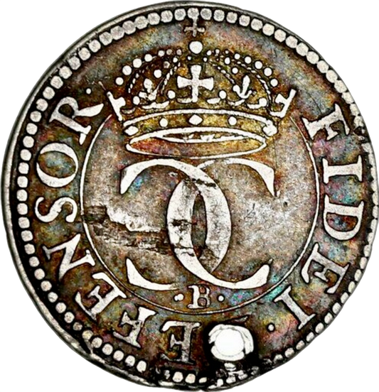 1631 - 1632 CHARLES I Pattern Halfgroat by N Briot S2856A N2687 VF