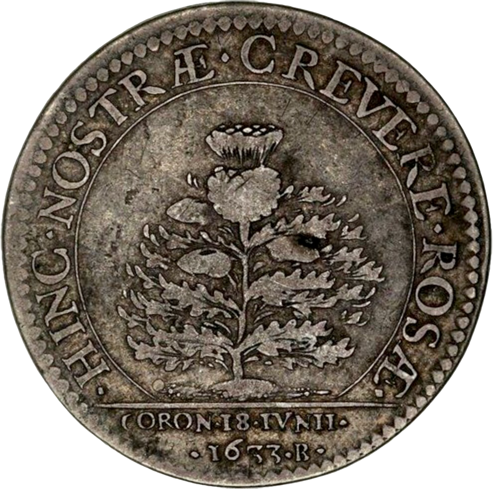 1633 Scottish Coronation of Charles I 29mm silver medal MI 265/60 E123