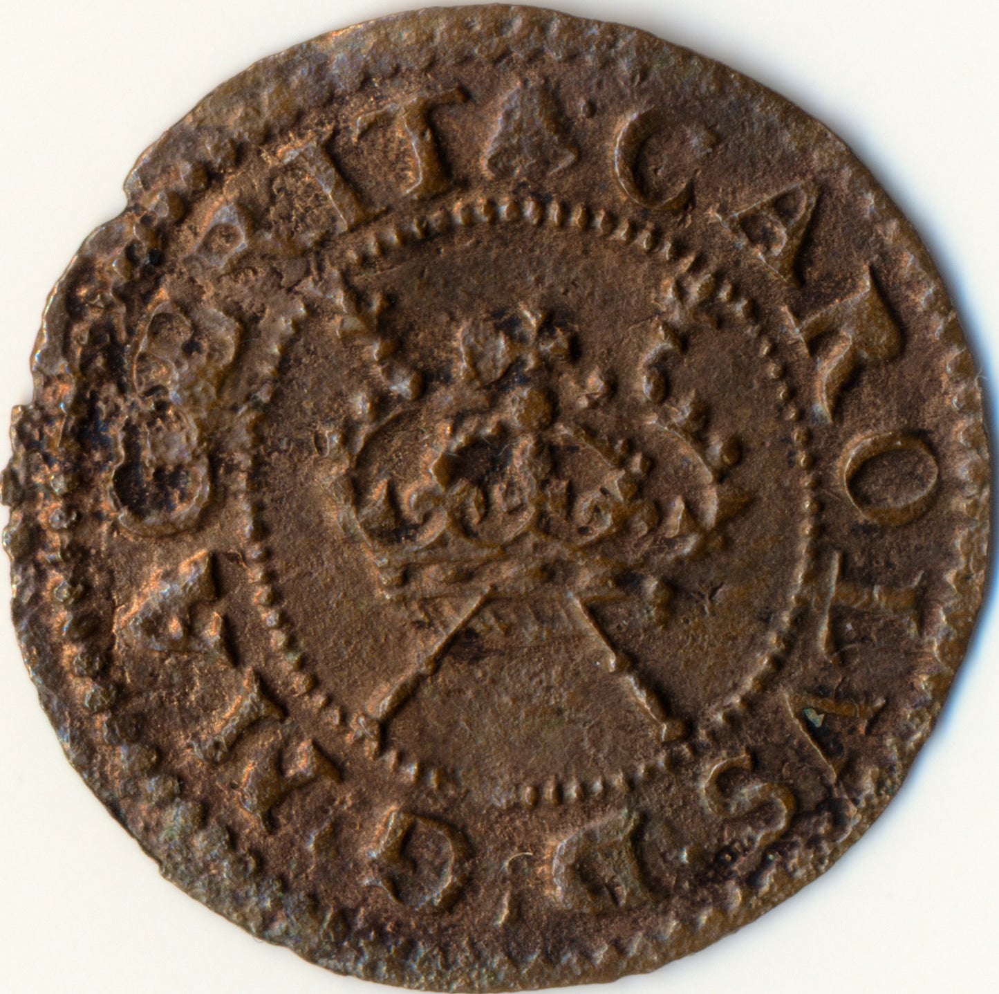 1625 - 1649 CHARLES I Maltravers Type 2 Farthing S.3198 BMC 235 EF