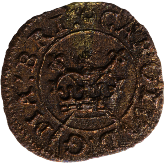 1625 - 1649 CHARLES I Rose Type 3 Farthing S.3202 BMC 259 GVF