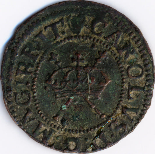 1625 - 1649 CHARLES I Maltravers Type 3 Farthing S.3199 BMC 259 NVF