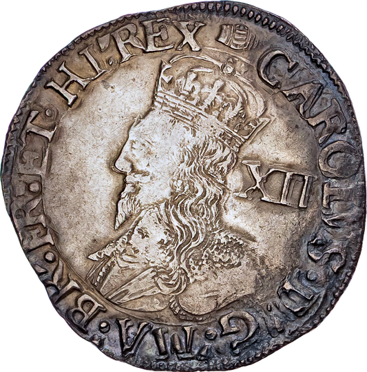 1636 - 1638 CHARLES I Shilling Group D S.2791 N2225 GVF