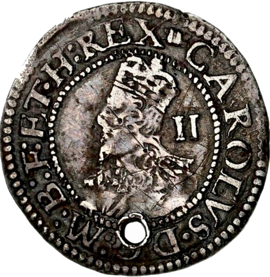 1638 - 1642 CHARLES I Halfgroat S2901 N2343 VF
