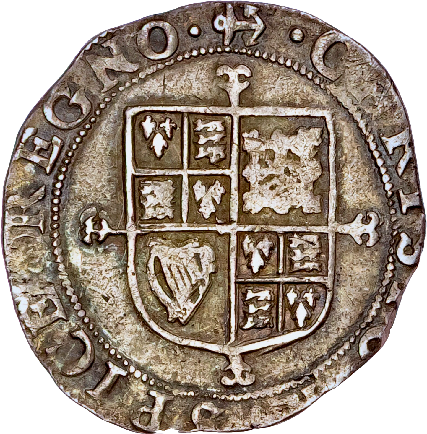 1638 - 1639 CHARLES I Sixpence Tower mint S.2814 N.2244 VF