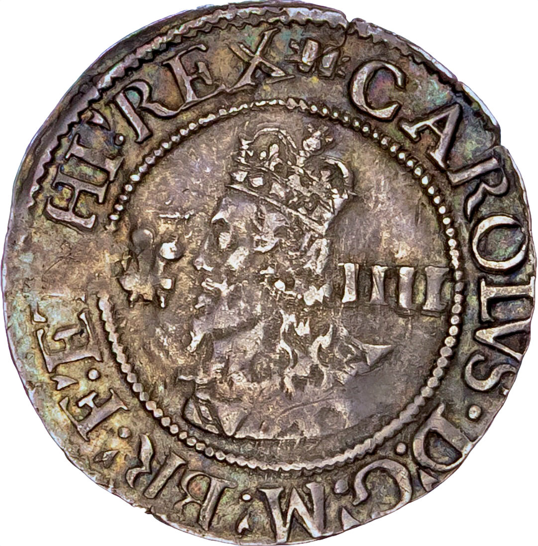 1638 - 1642 CHARLES I Silver Groat Aberystwyth mint S.2893 N2338 AVF