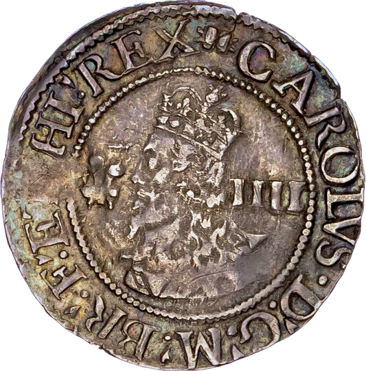 1638 - 1642 CHARLES I Silver Groat Aberystwyth mint S.2893 N2338 AVF