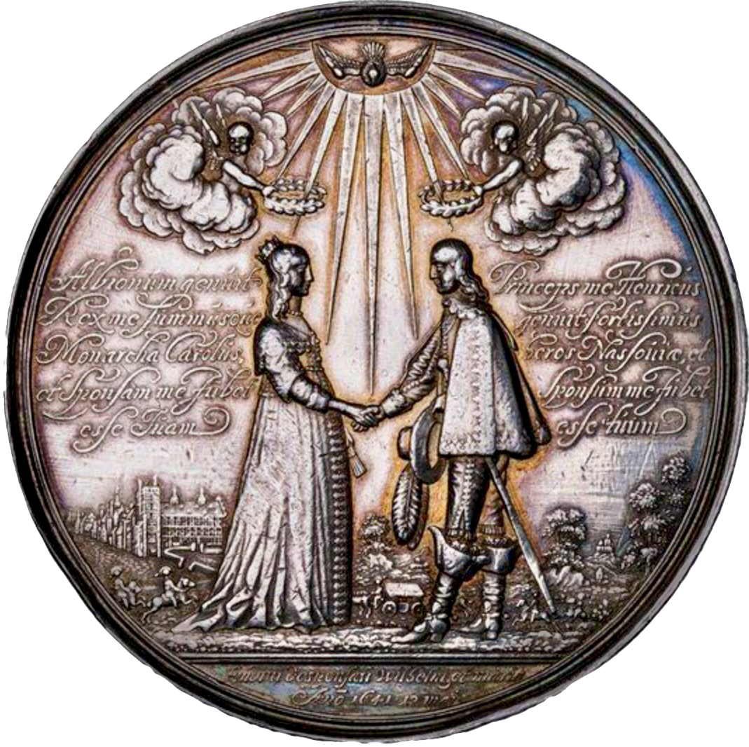 1641 Marriage of Princess Mary and William of Orange 72mm silver medal E137 MI 287/100