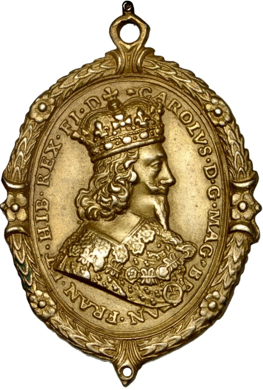 1642 (c) Royalist badge 55mm*36mm, an electrotype gilt copy cf. MI 360/232 E168a