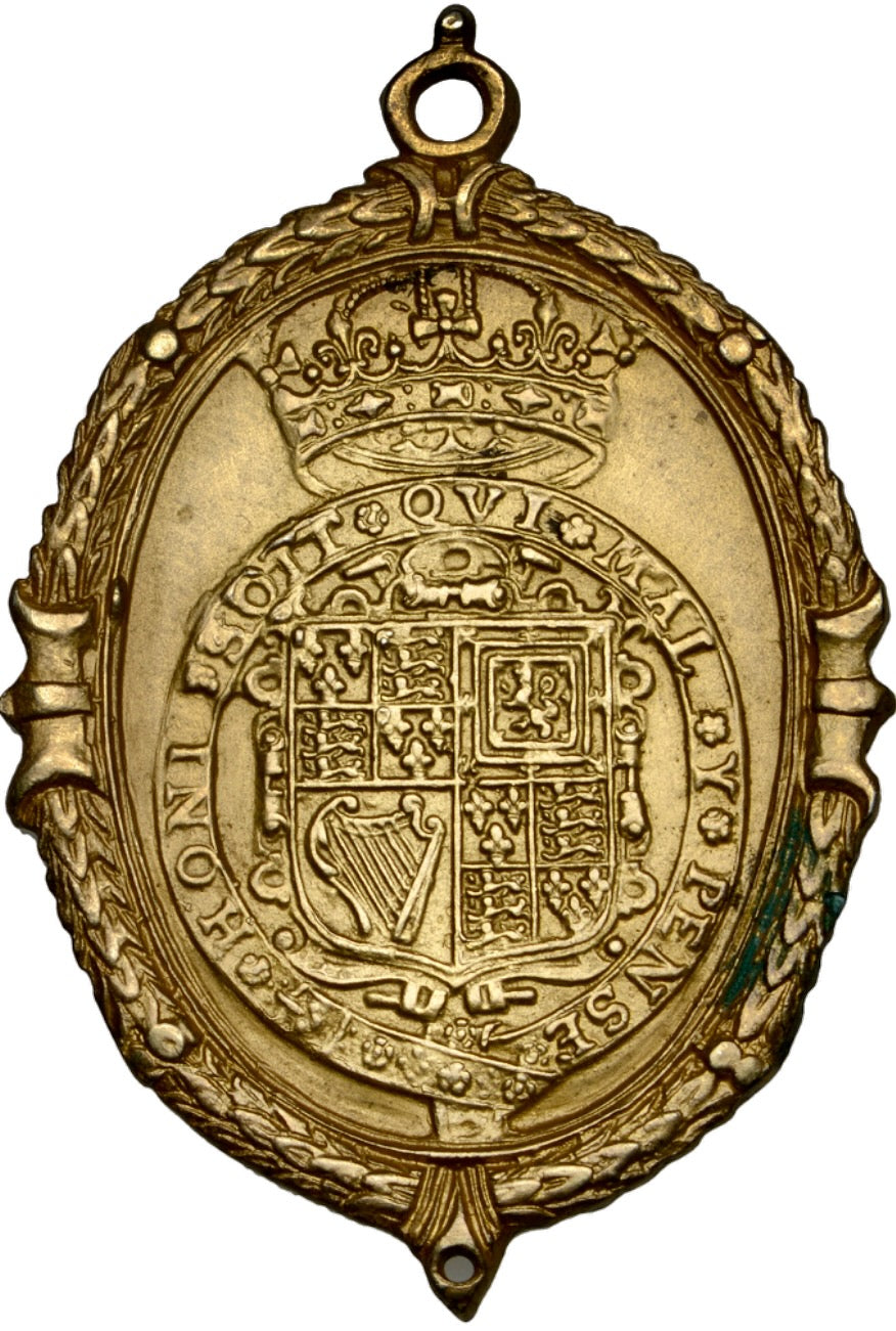 1642 (c) Royalist badge 55mm*36mm, an electrotype gilt copy cf. MI 360/232 E168a