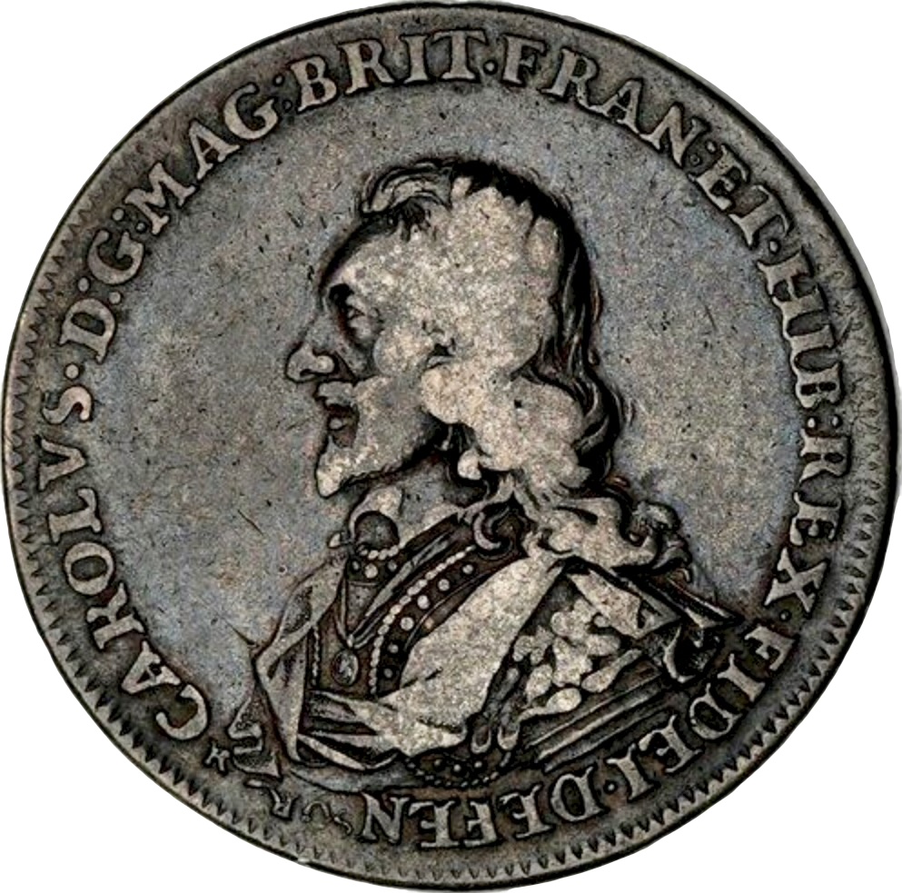 1649 Charles I death and memorial 28mm silver medal MI 341/190 E158