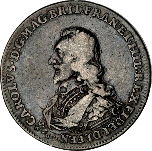 1649 Charles I death and memorial 28mm silver medal MI 341/190 E158