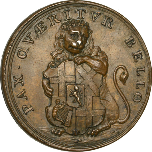 1658 (c) Oliver Cromwell Lord Protector struck copper medal (in later box) MI 410/46 E189