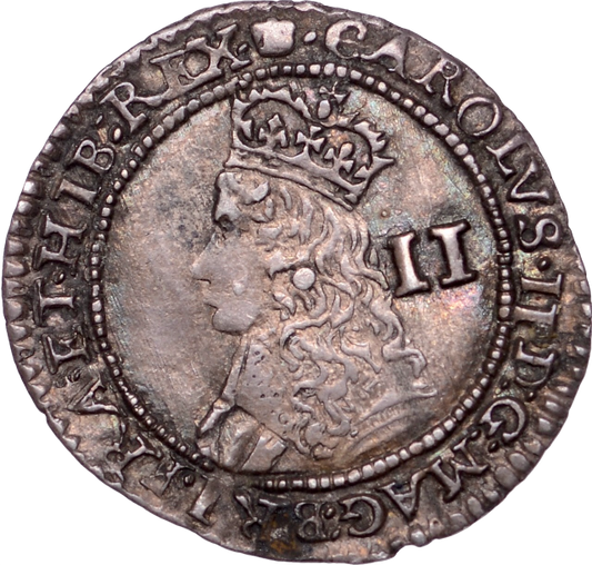 1660 - 1662 CHARLES II Halfgroat (hammered) S3326 Esc 327 GVF